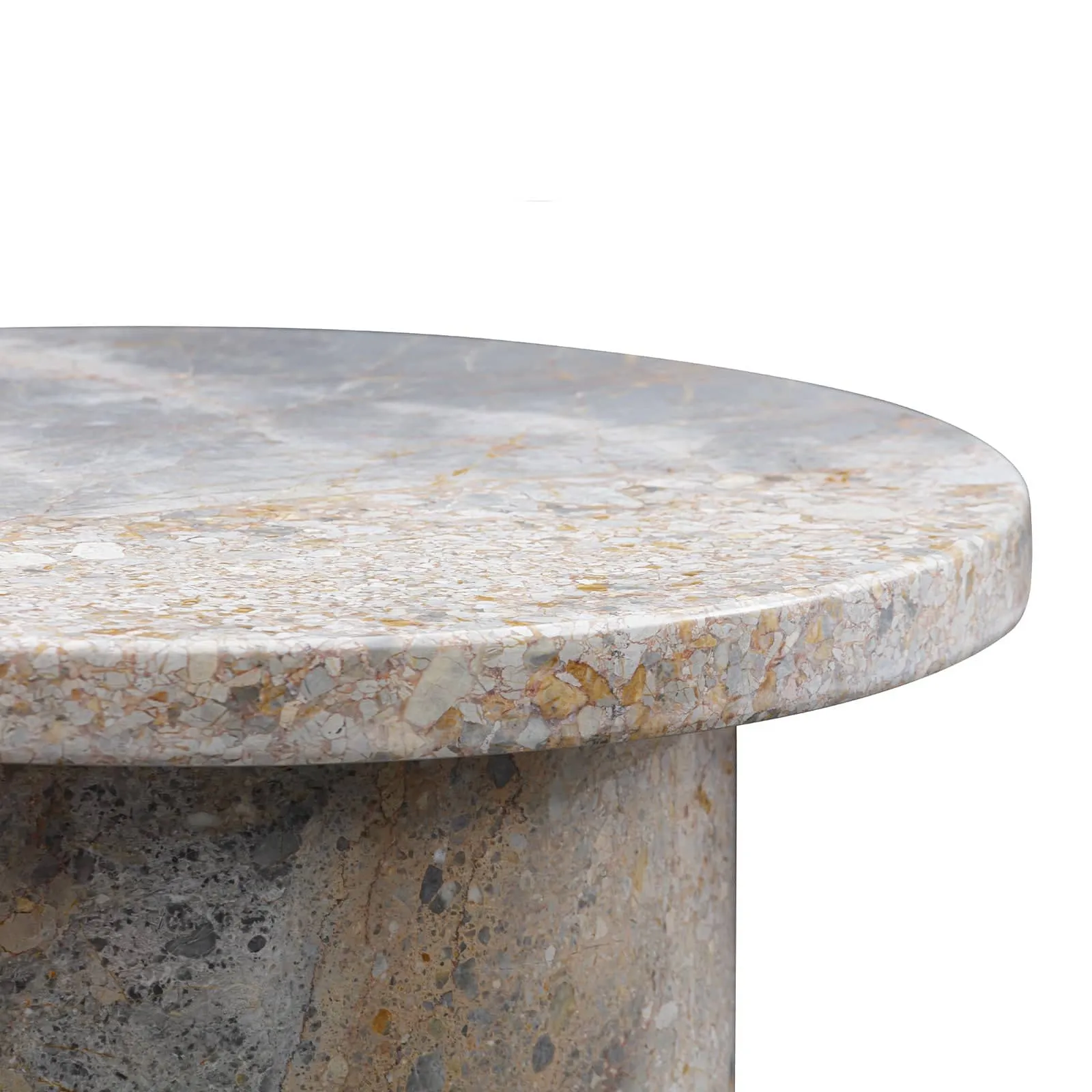 Curve Marble Side Table - Earth Marble