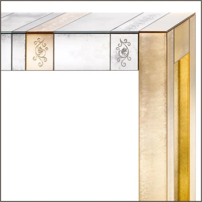 Deorative Venetian Glass & Mirror Console Table
