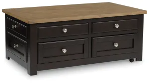 Drazmine Brown Lift Top Cocktail Table