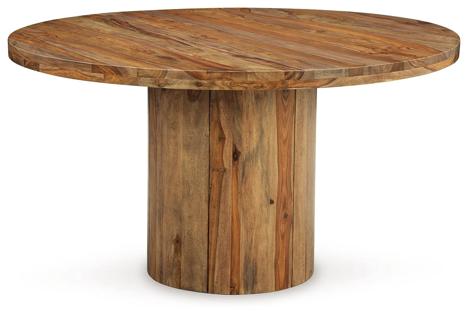 Dressonni Brown Round Dining Room Table