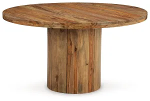 Dressonni Brown Round Dining Room Table