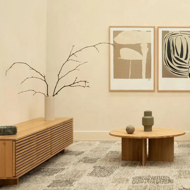 Edge Round Coffee Table - Oak