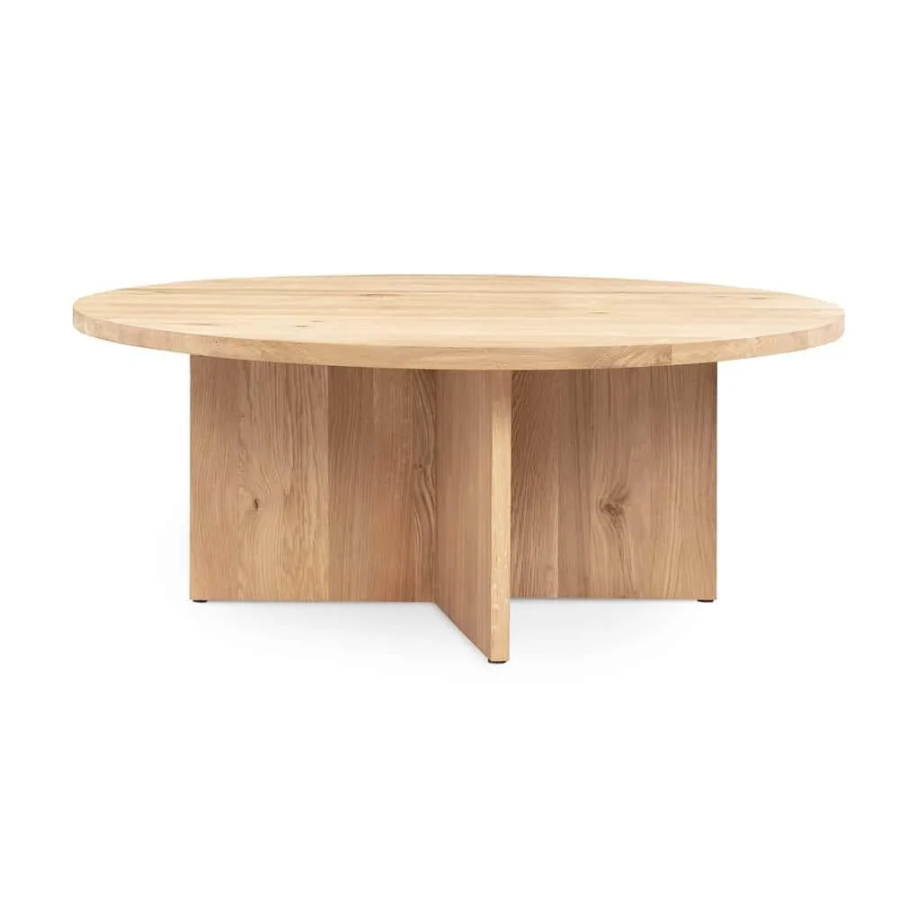 Edge Round Coffee Table - Oak