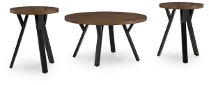 Elbrynn Brown / Black Occasional Table Set