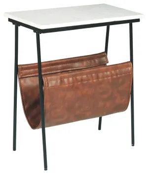 Etanbury Brown / Black / White Accent Table