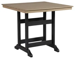 Fairen Trail Black / Driftwood Square Counter TBL w/Umb OPT