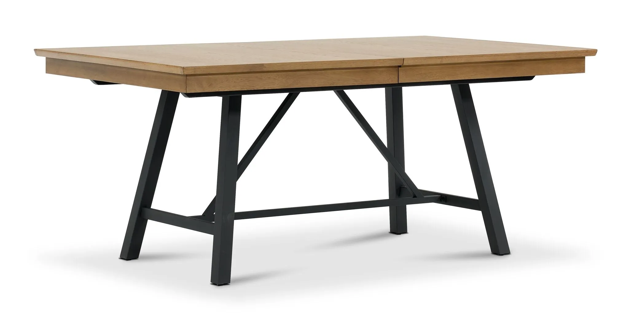 Feeling Connected - Newport Extendable Trestle Table - Oak and Black