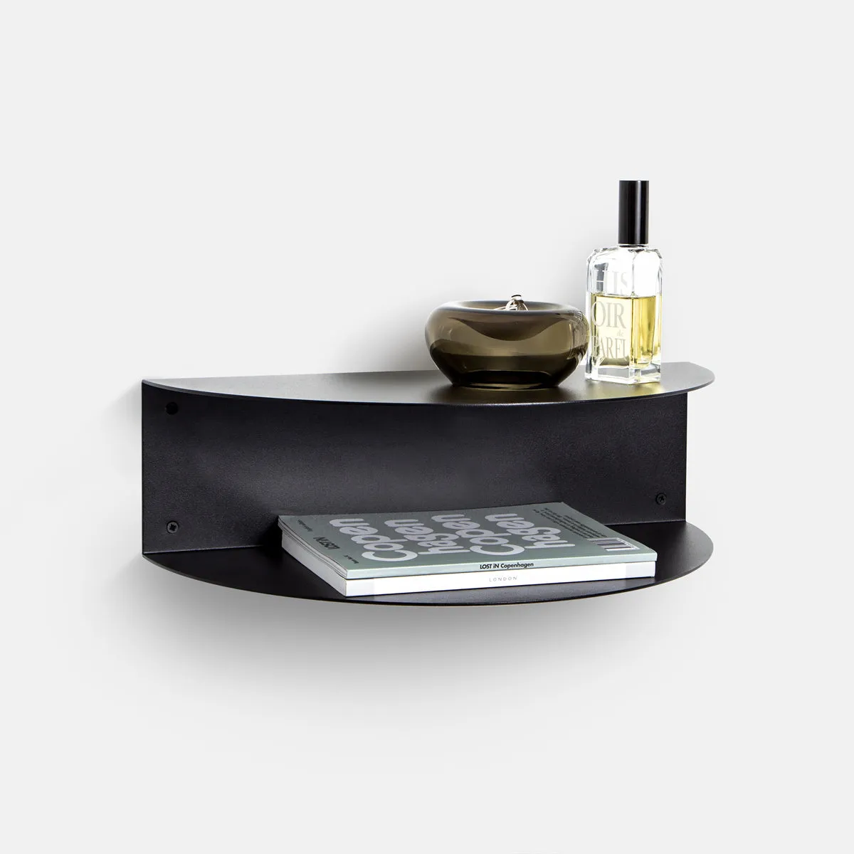 Fold Hanging Bedside Table - Black