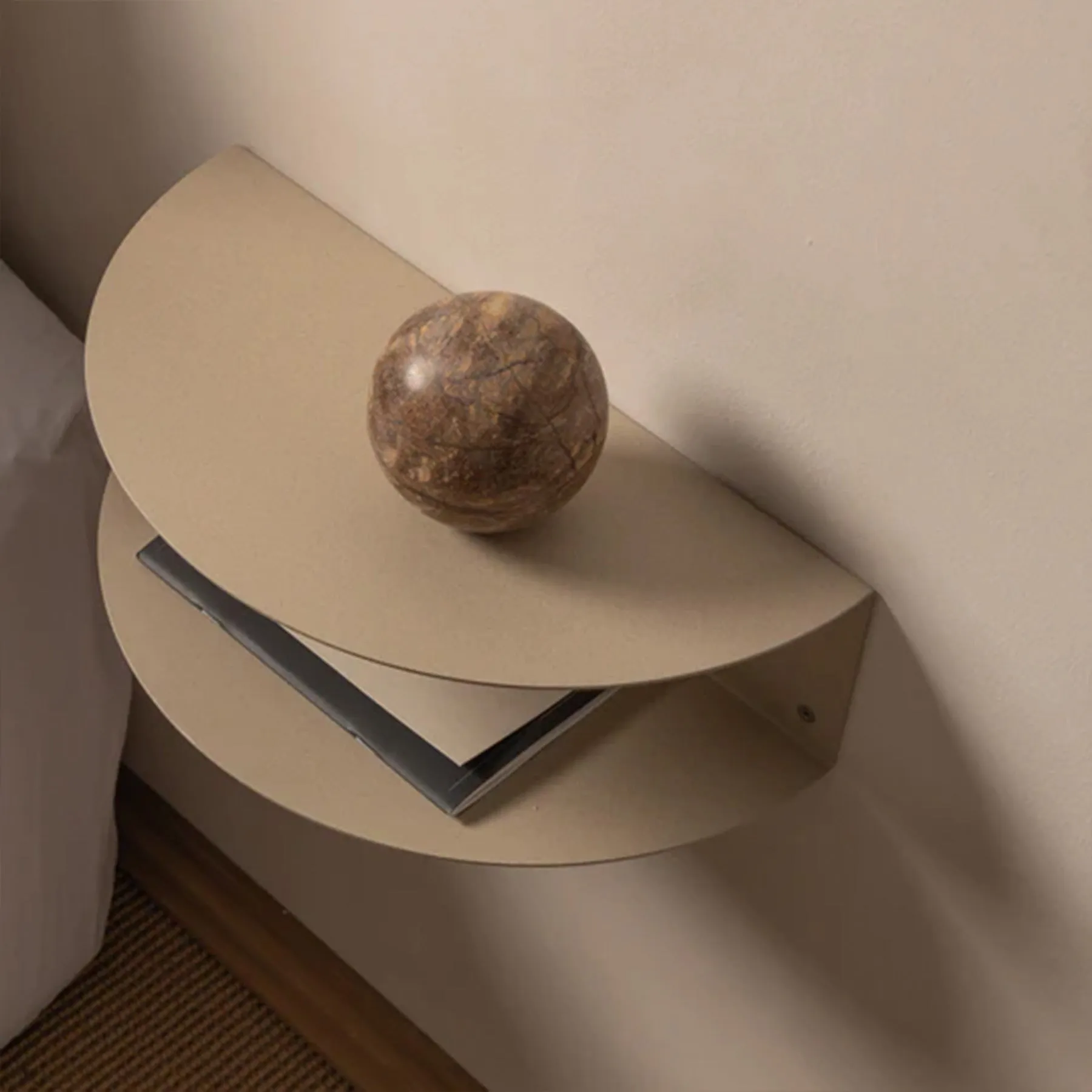 Fold Hanging Bedside Table - Limestone