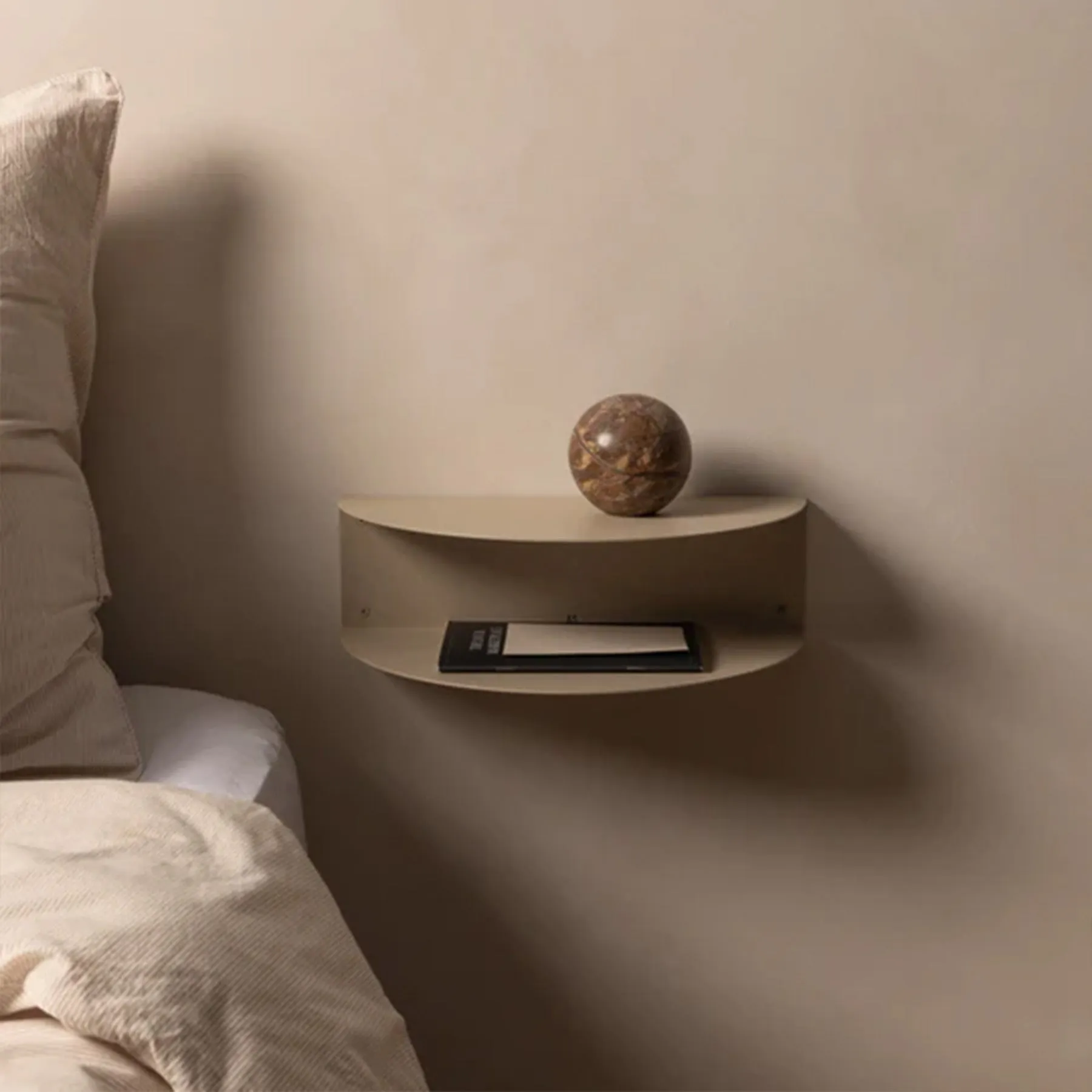Fold Hanging Bedside Table - Limestone