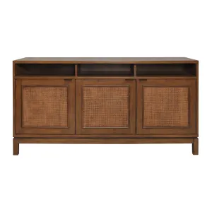 Francisco Rattan Panel 3 Door Sideboard NATURAL