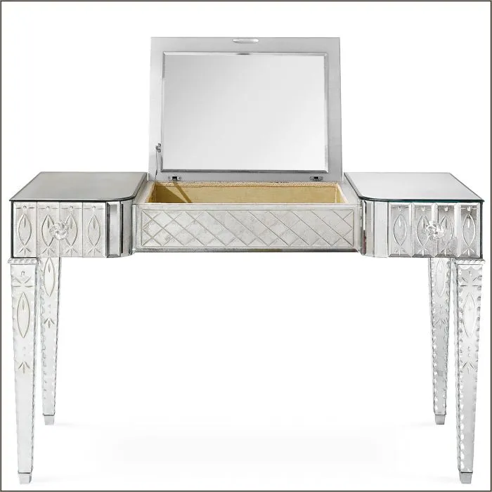 Glamorous Engraved Venetian  Mirrored Dressing Table