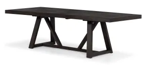 Hearst Extendable Trestle Dining Table - Dark Oak