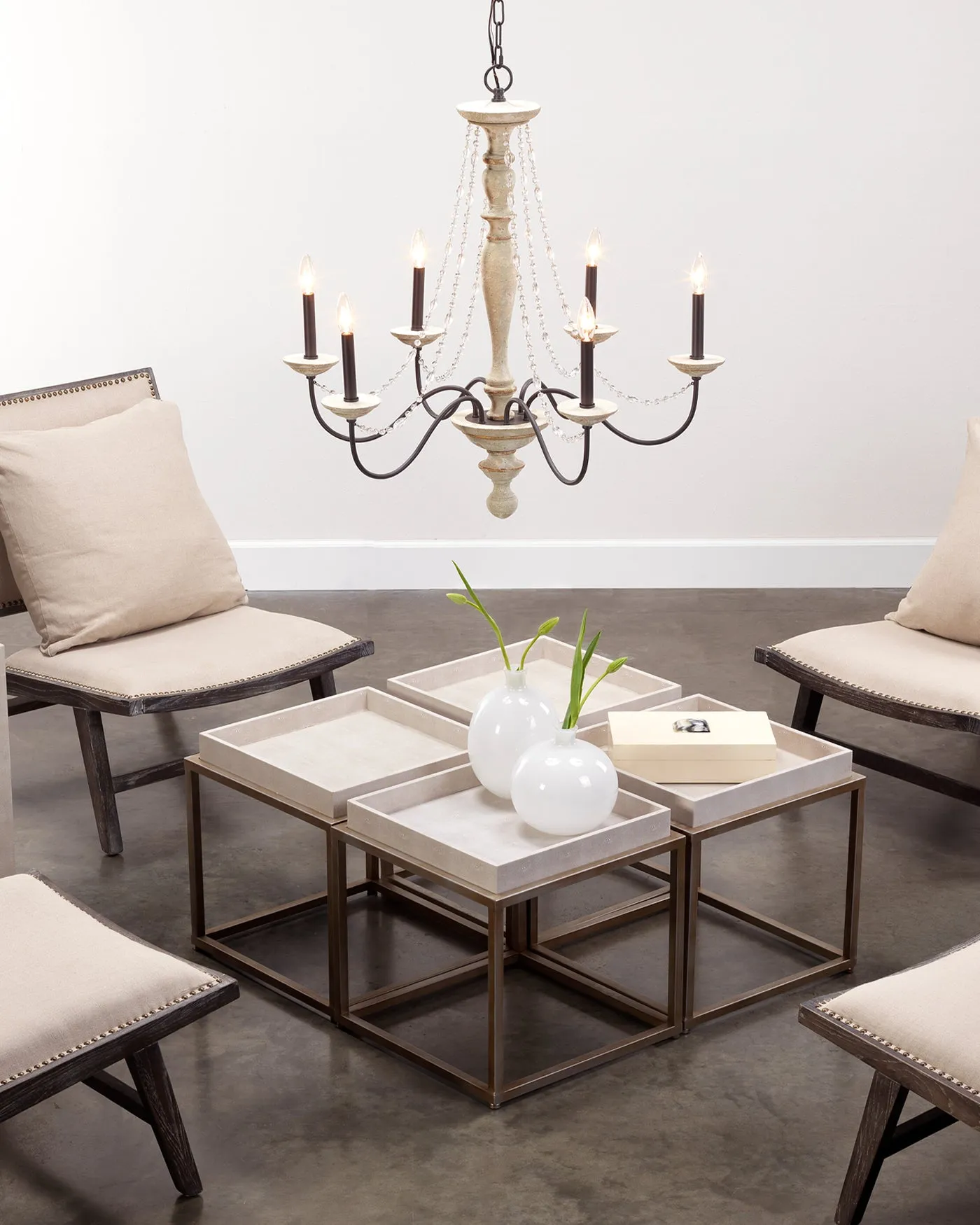 Jax Square Side Table Cream