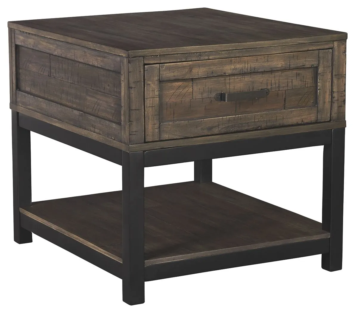 Johurst Grayish Brown Rectangular End Table