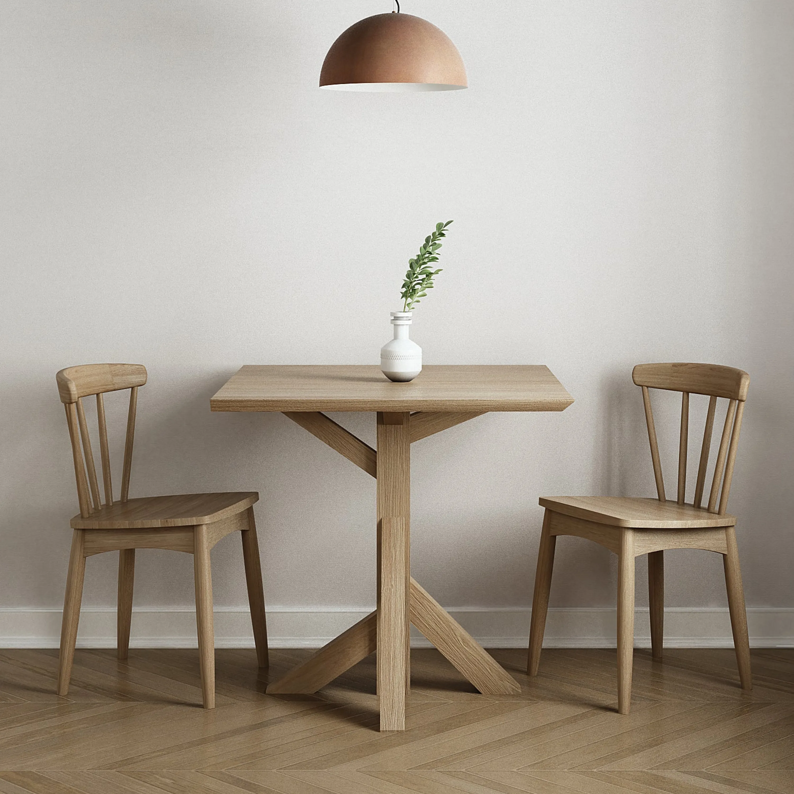 Ki Square Dining Table 80cm Oak