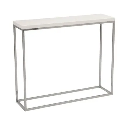 Kings Road Console Table WHITE/CHROME