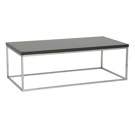 Kings Road Rect. Coffee Table GRAY/CHROME