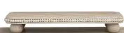 LIGHT BROWN MANGO WOOD BEADED TRAY WITH LARGE BALL FEET