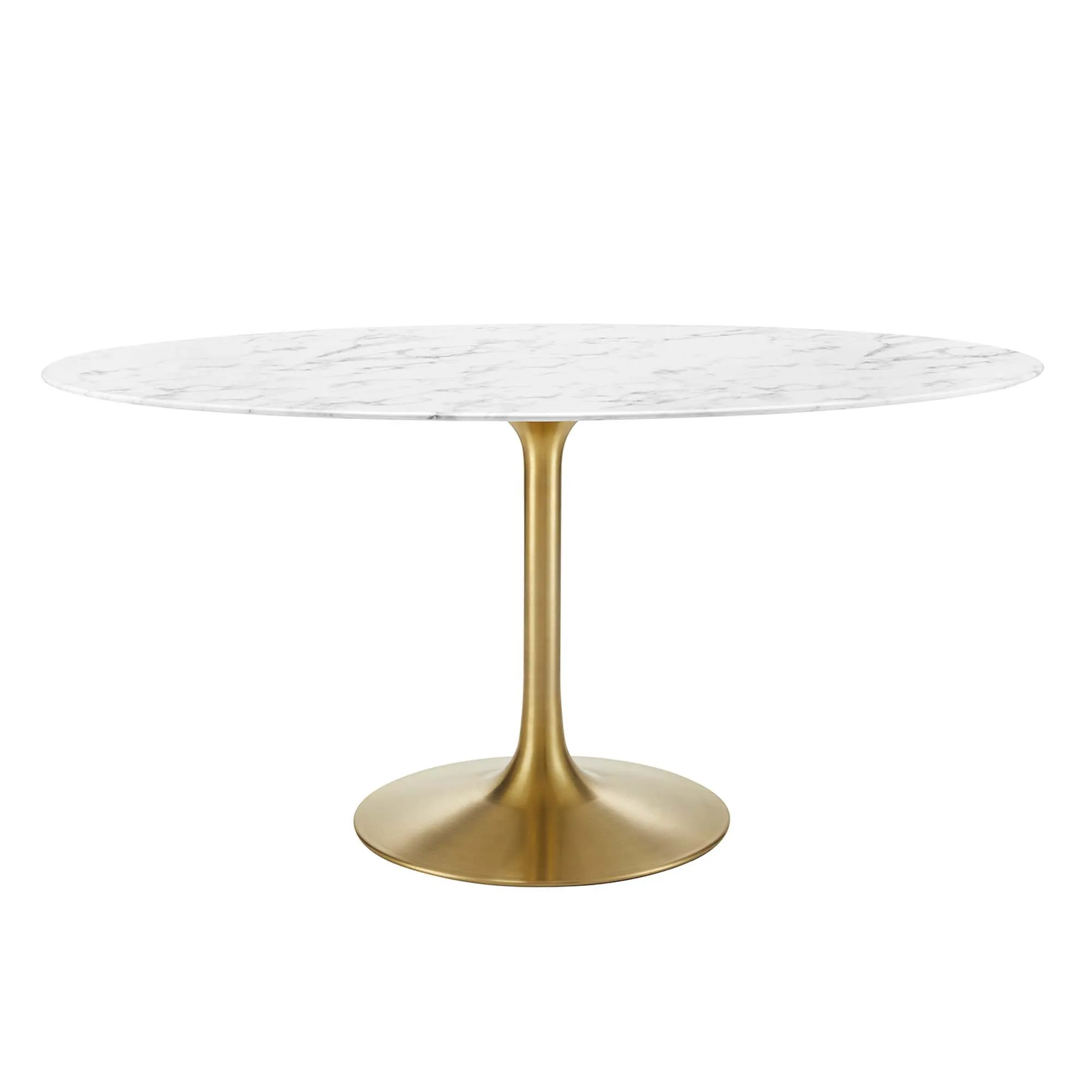 Lippa Oval Artificial Marble Dining Table by Modway