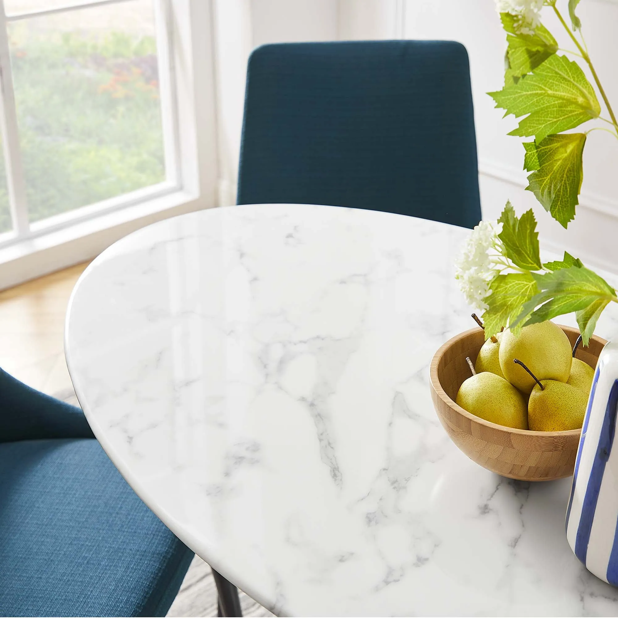 Lippa Oval Artificial Marble Dining Table by Modway
