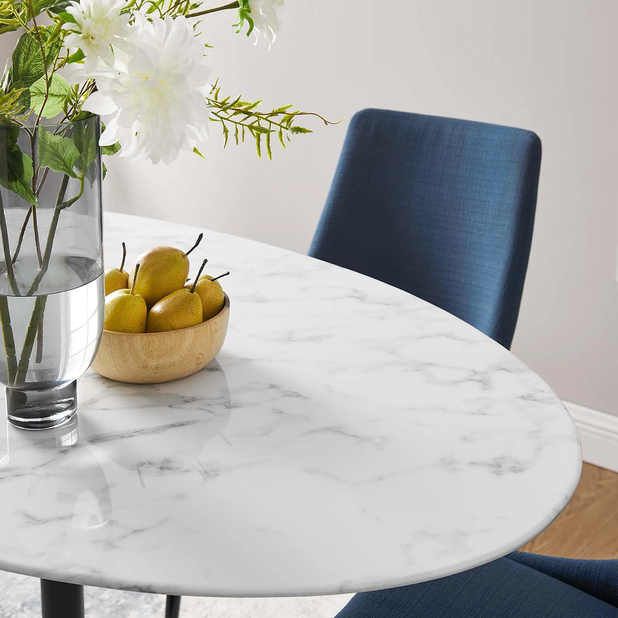 Lippa Oval Artificial Marble Dining Table by Modway
