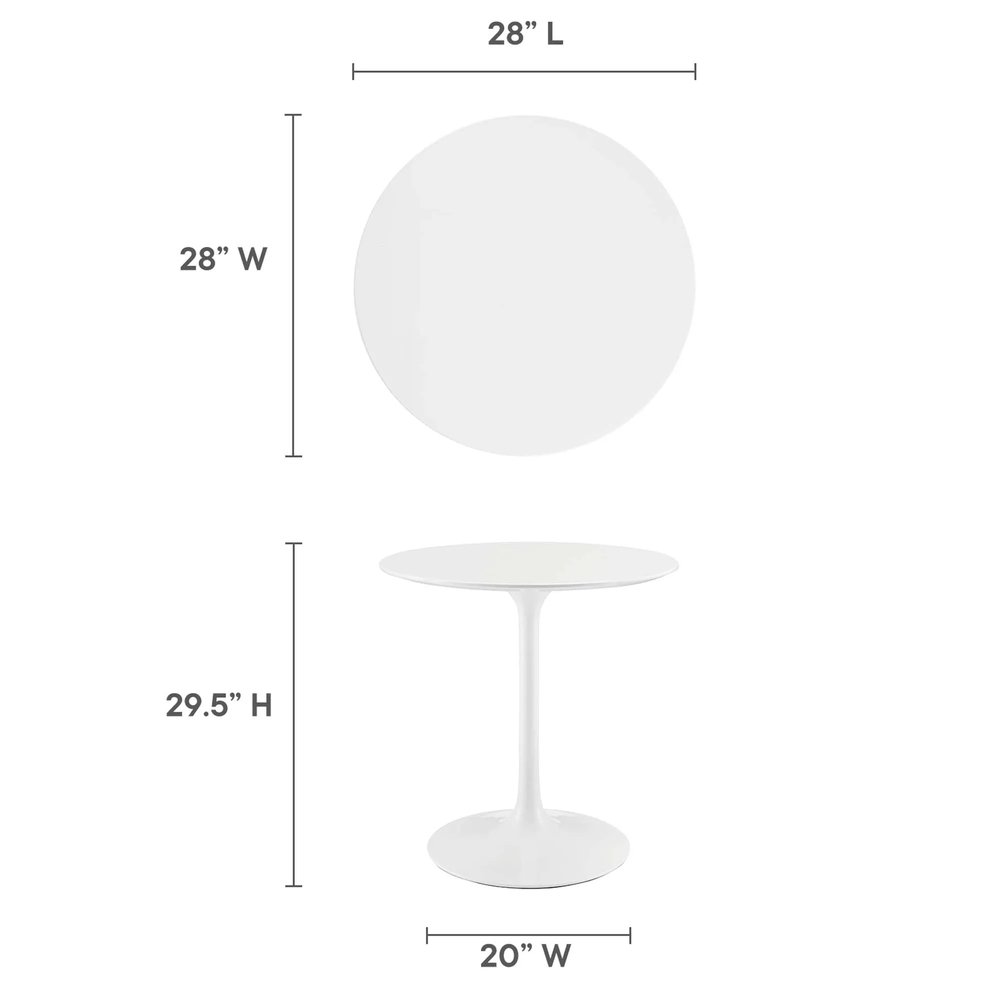Lippa Round 28" Dining Table by Modway