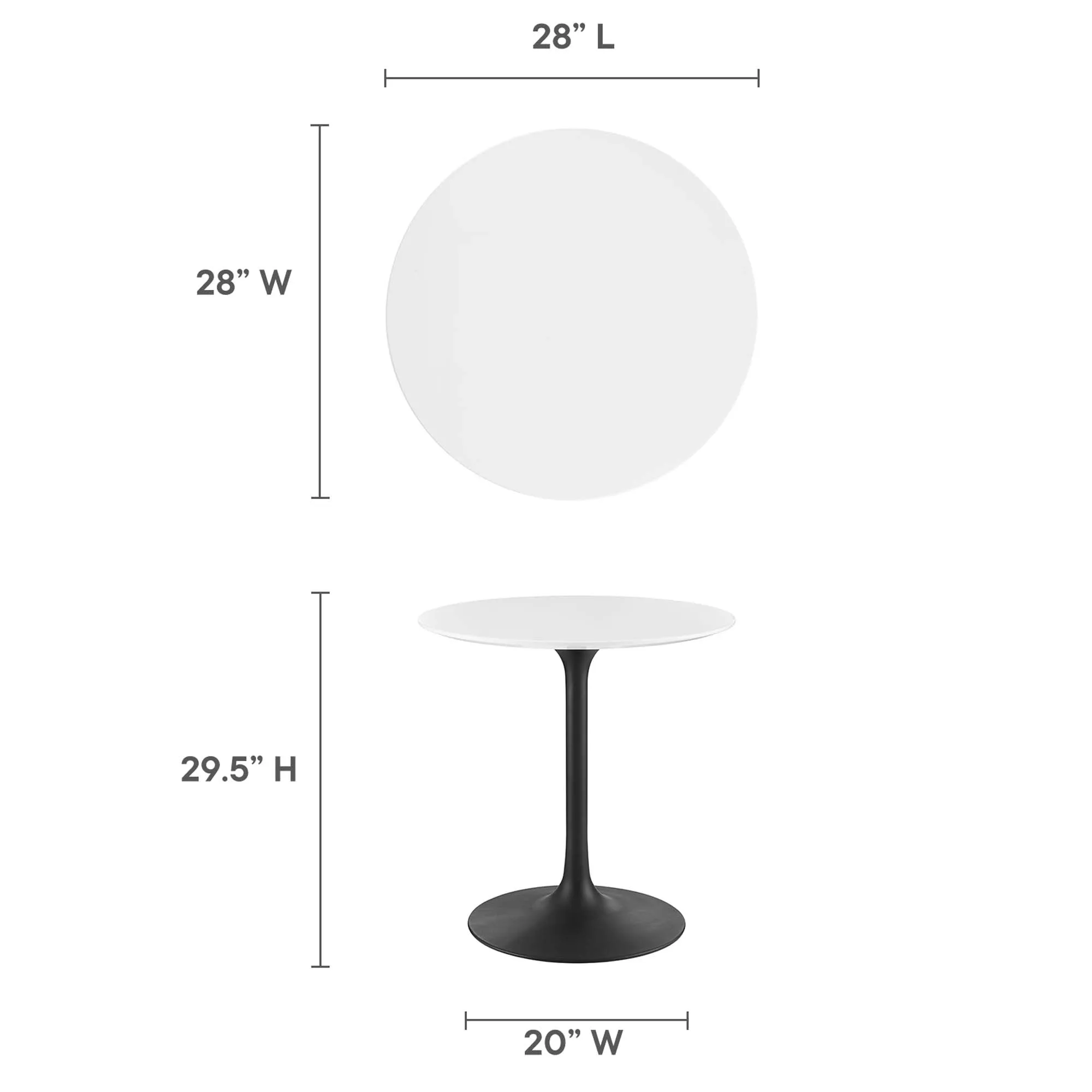 Lippa Round 28" Dining Table by Modway
