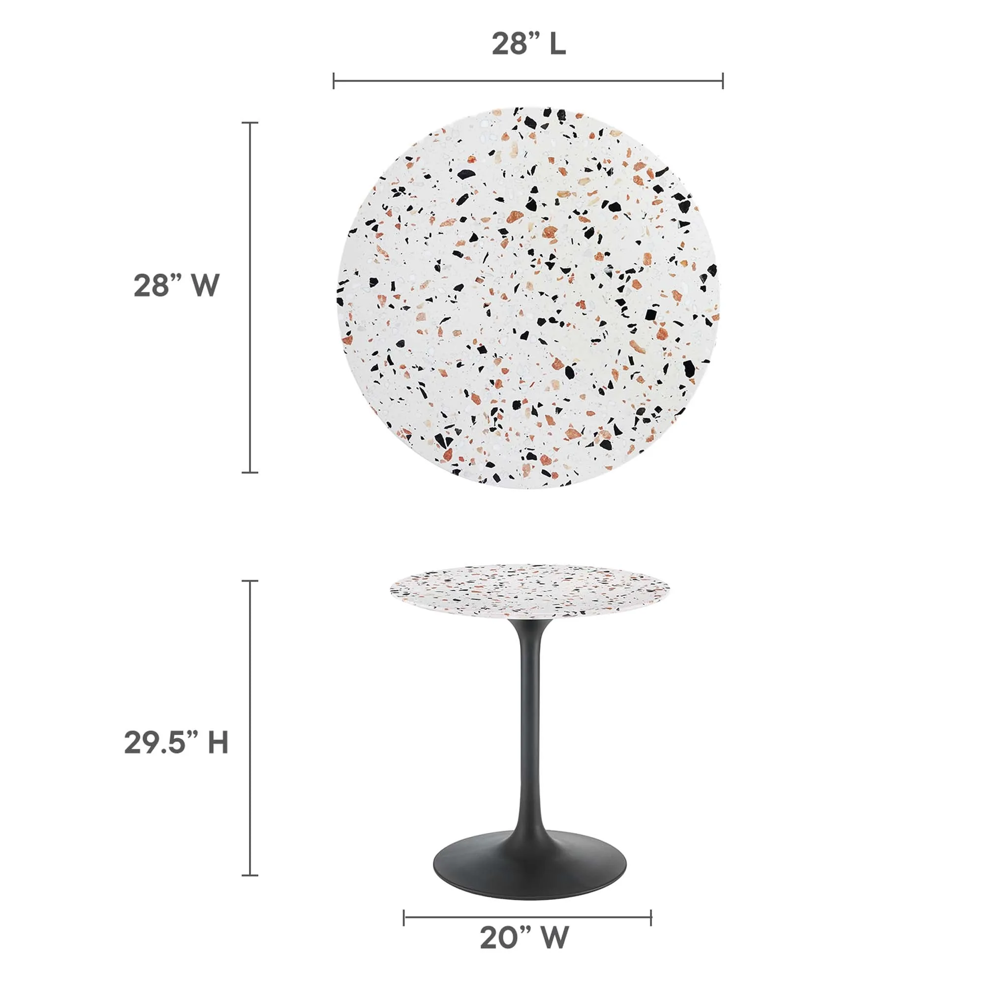 Lippa Round 28" Dining Table by Modway