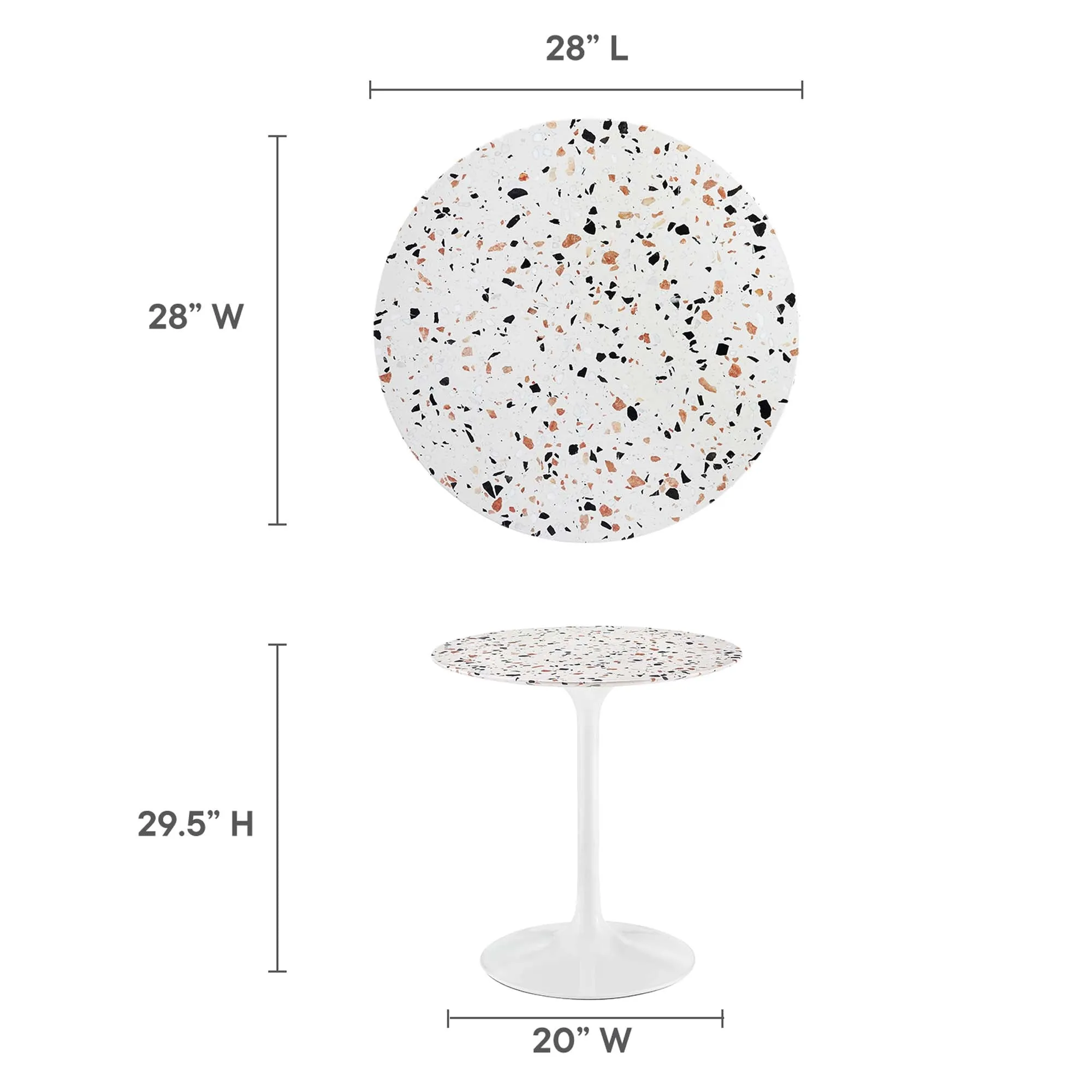 Lippa Round 28" Dining Table by Modway