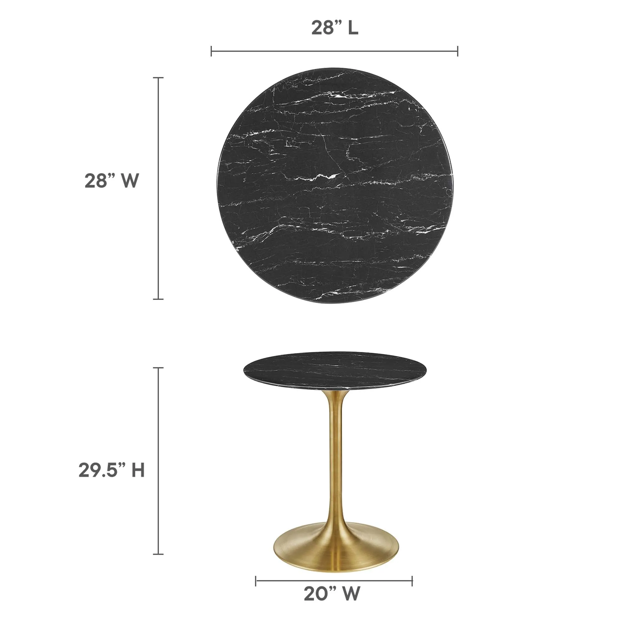 Lippa Round 28" Dining Table by Modway