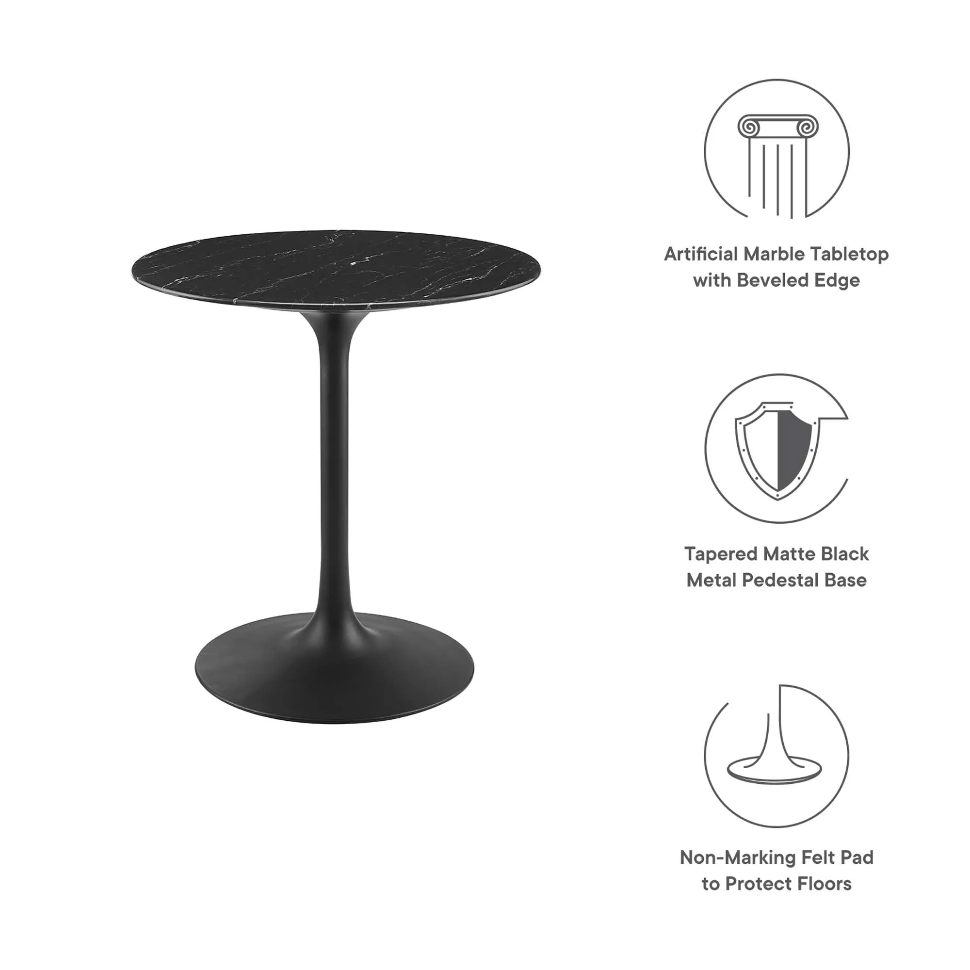 Lippa Round 28" Dining Table by Modway