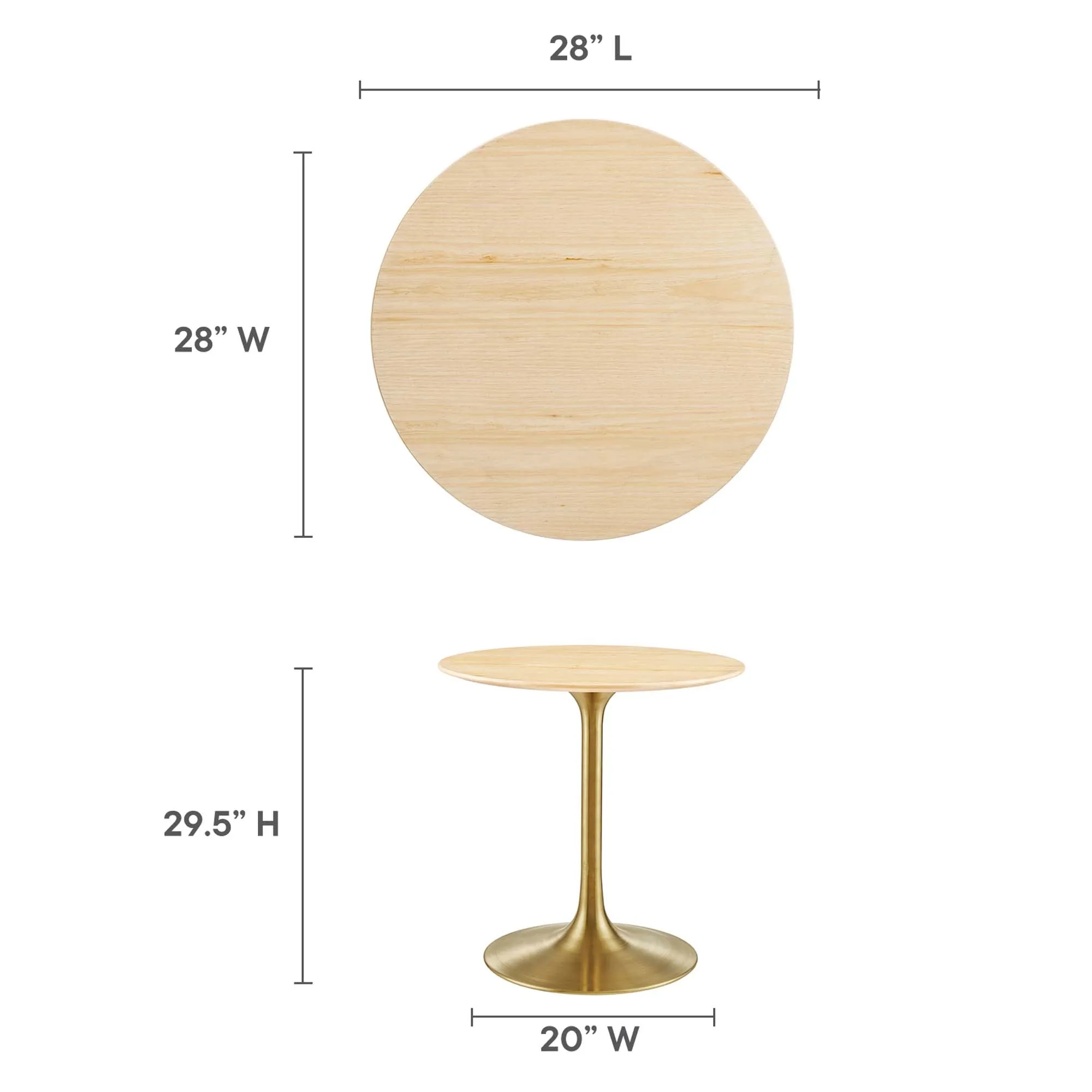 Lippa Round 28" Dining Table by Modway