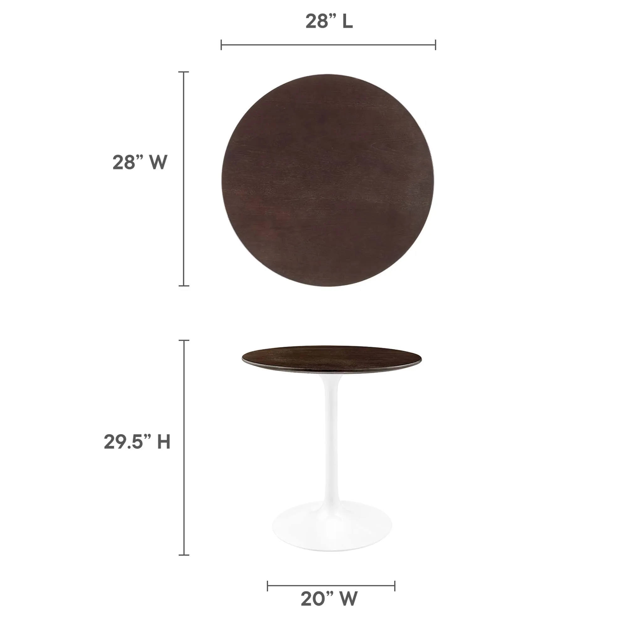 Lippa Round 28" Dining Table by Modway