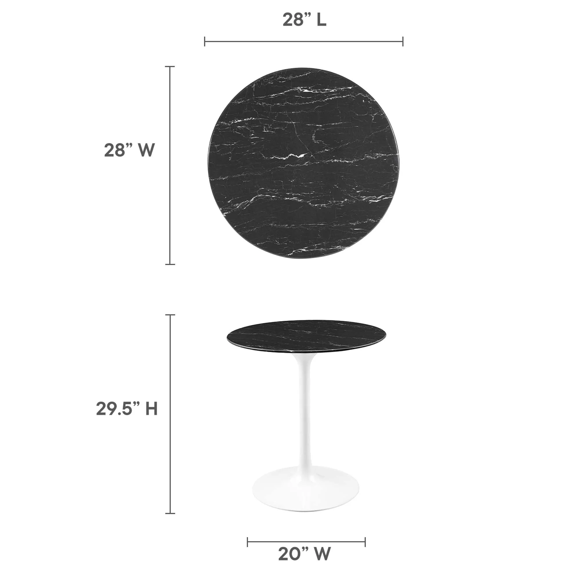 Lippa Round 28" Dining Table by Modway