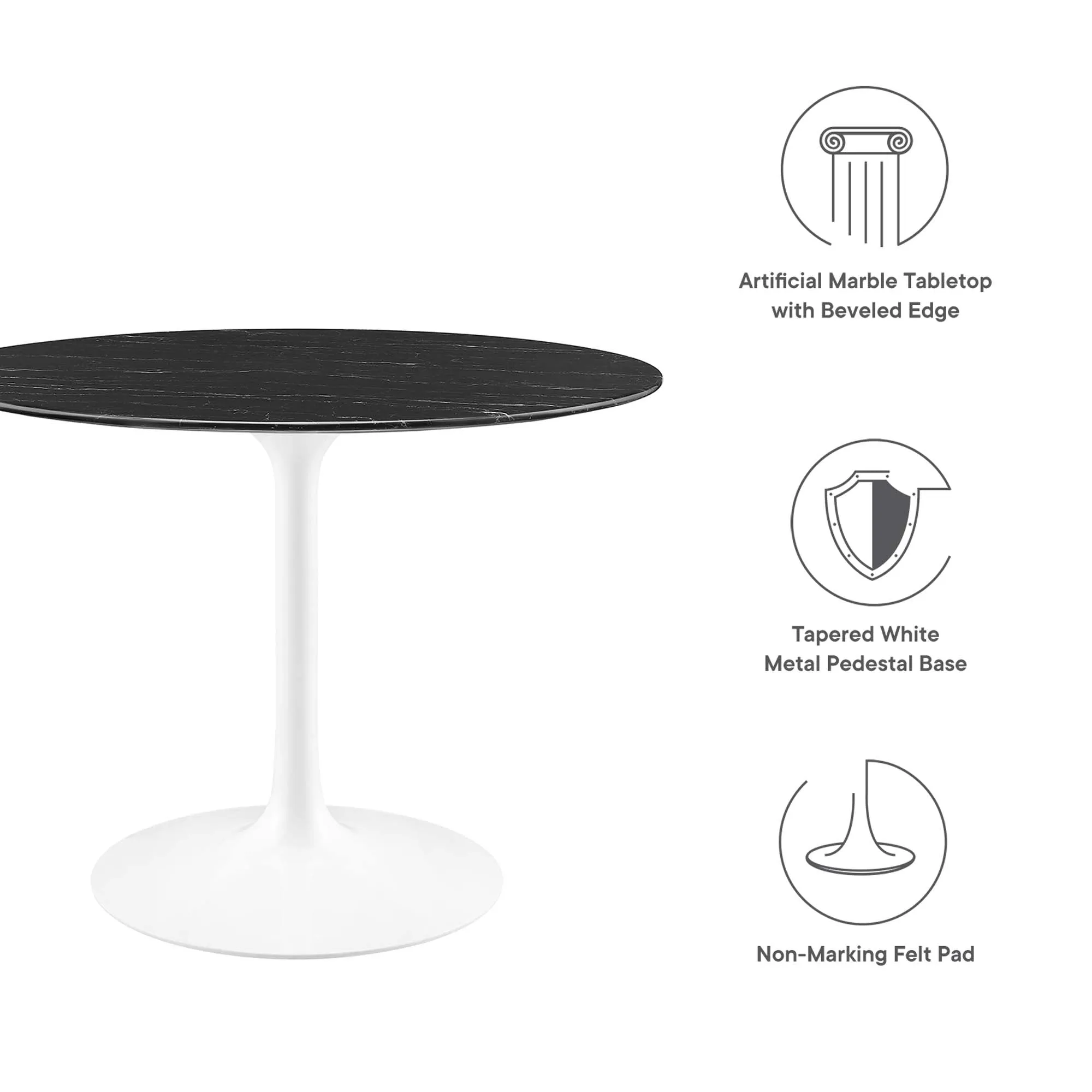 Lippa Round 40" Dining Table by Modway