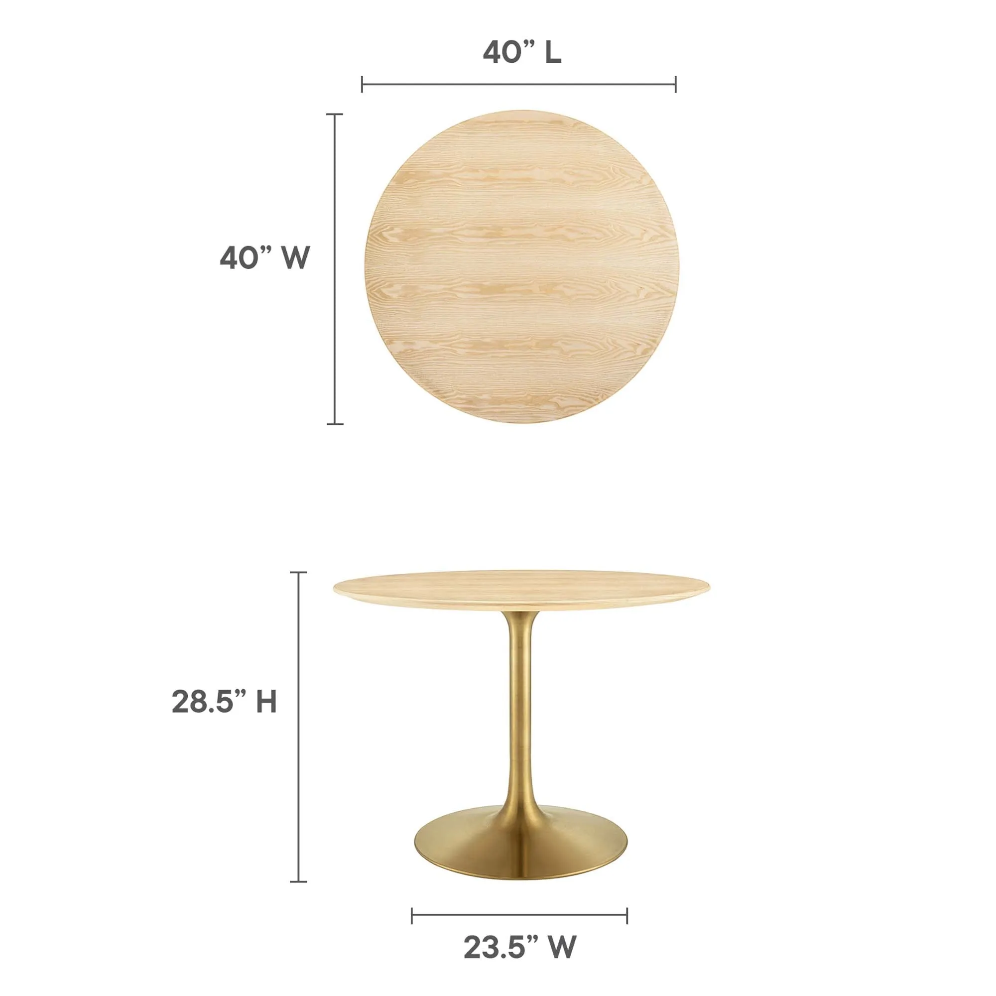 Lippa Round 40" Dining Table by Modway