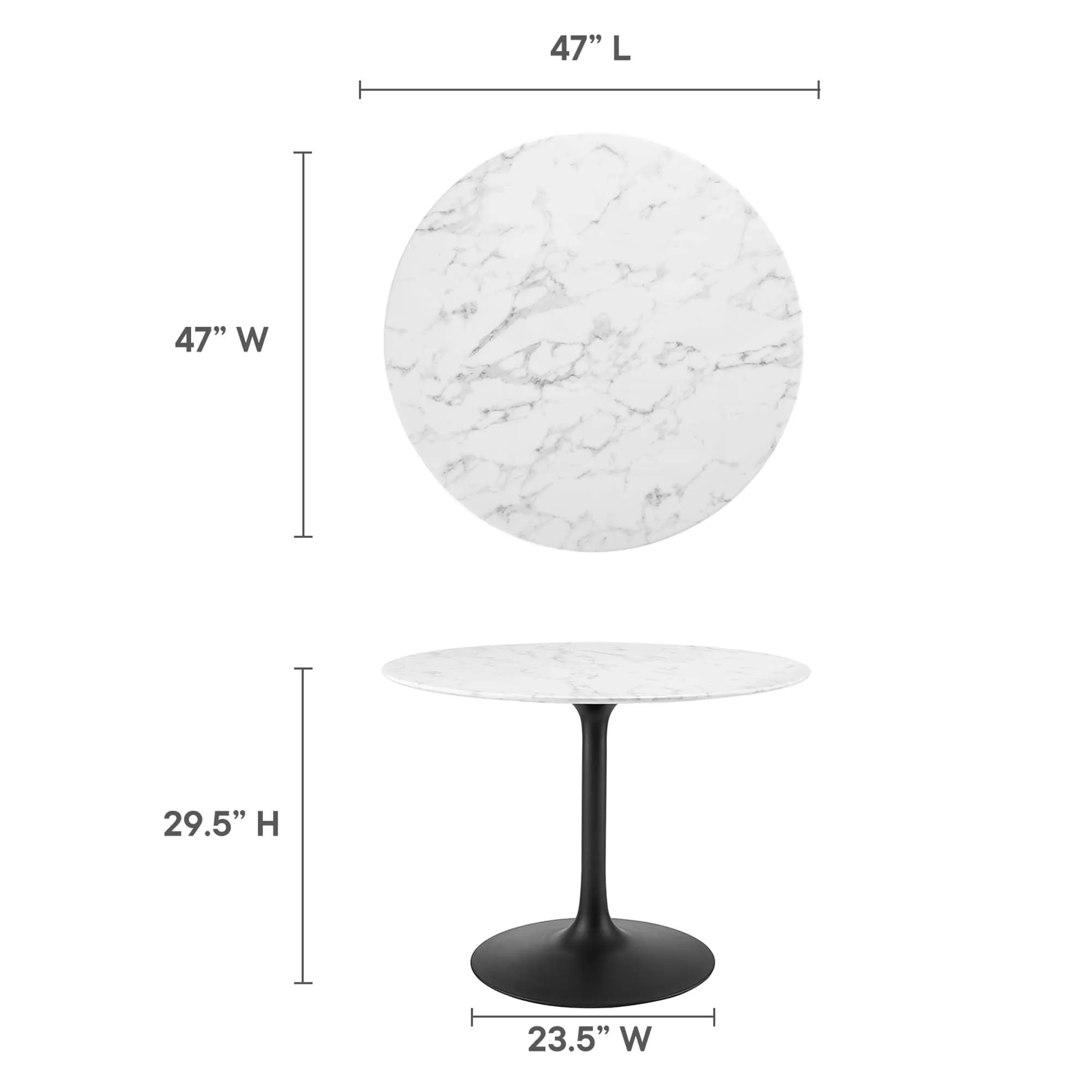 Lippa Round 40" Dining Table by Modway