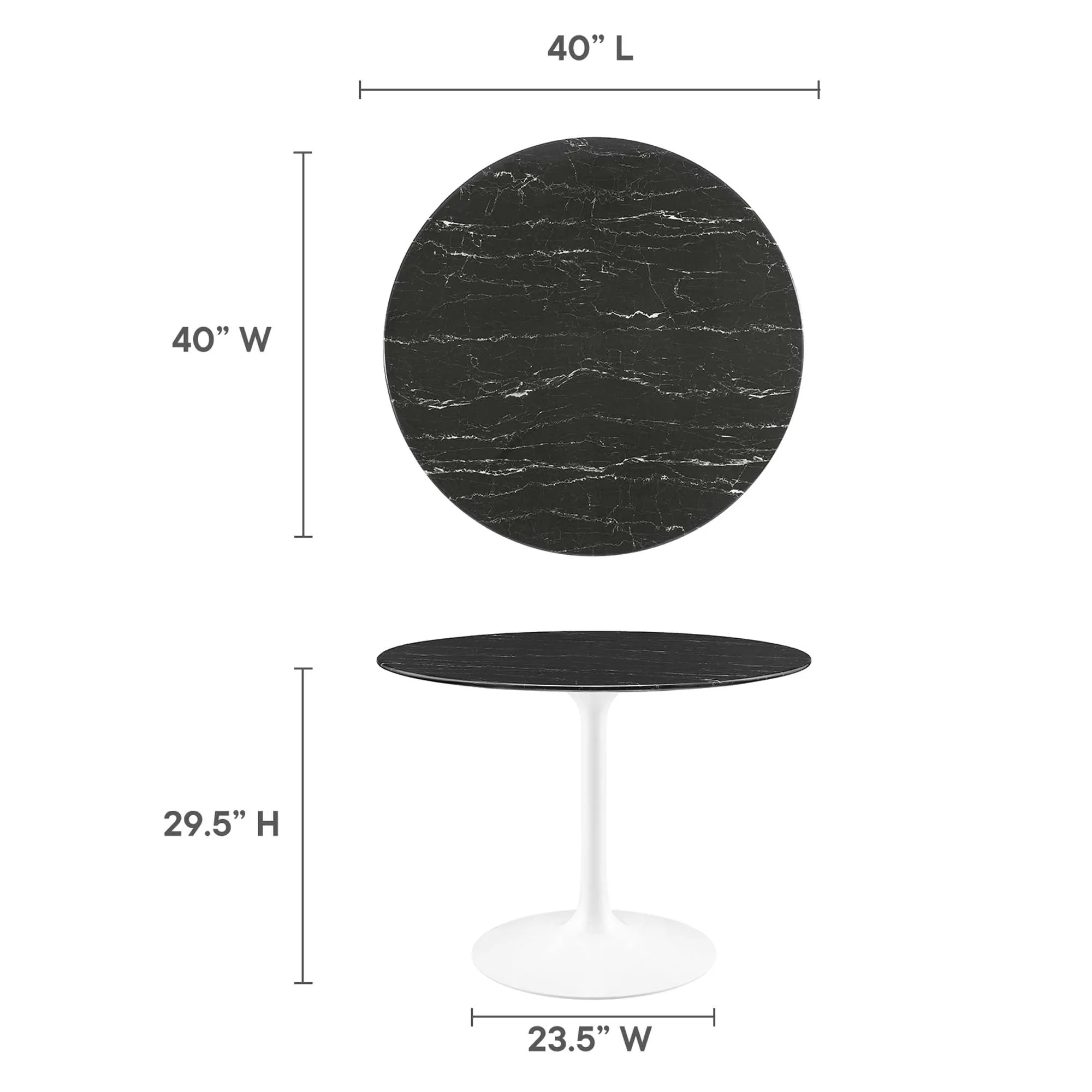 Lippa Round 40" Dining Table by Modway