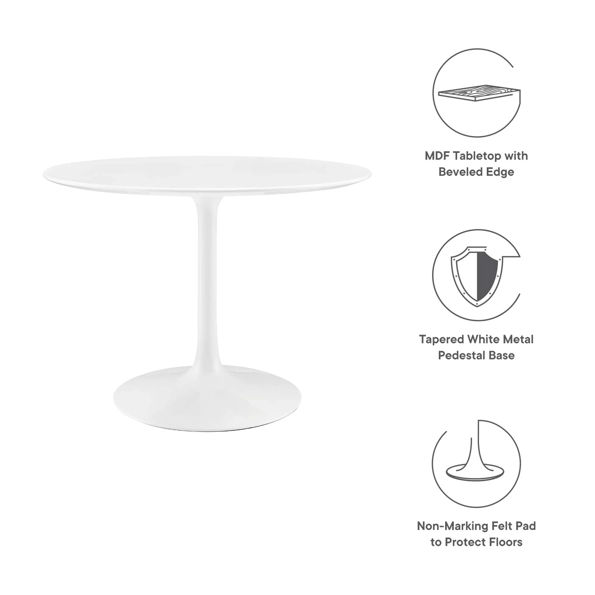 Lippa Round 40" Dining Table by Modway