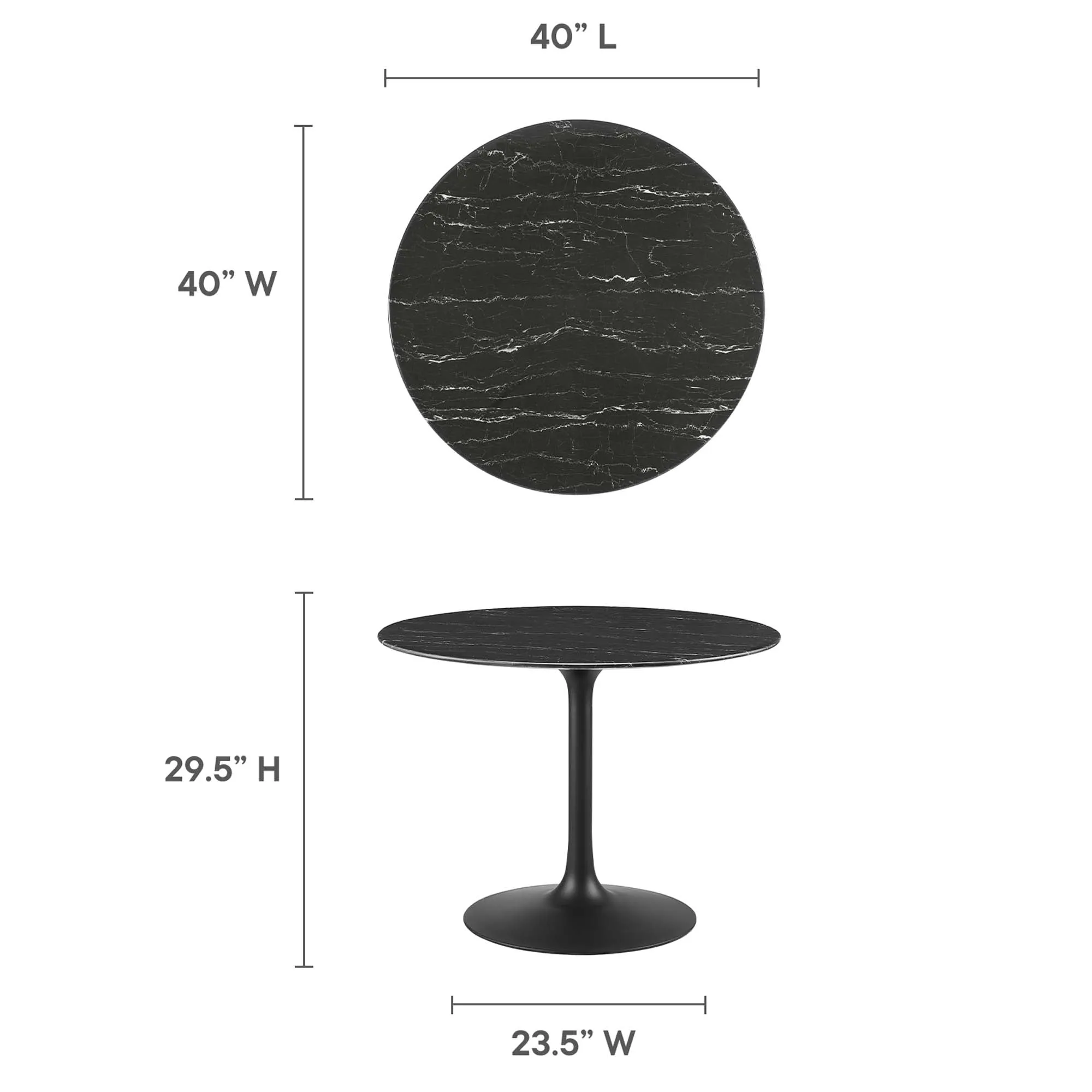 Lippa Round 40" Dining Table by Modway
