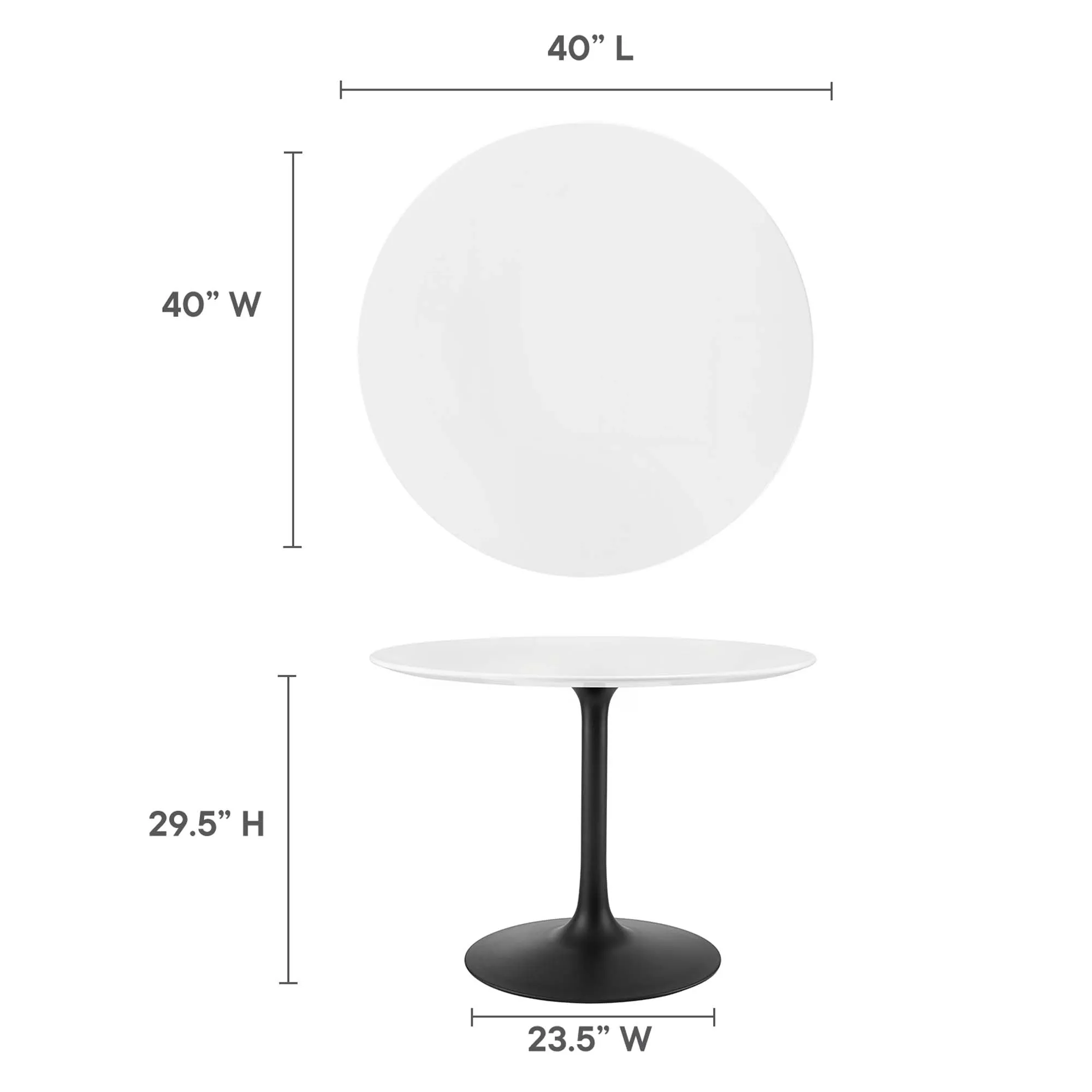 Lippa Round 40" Dining Table by Modway