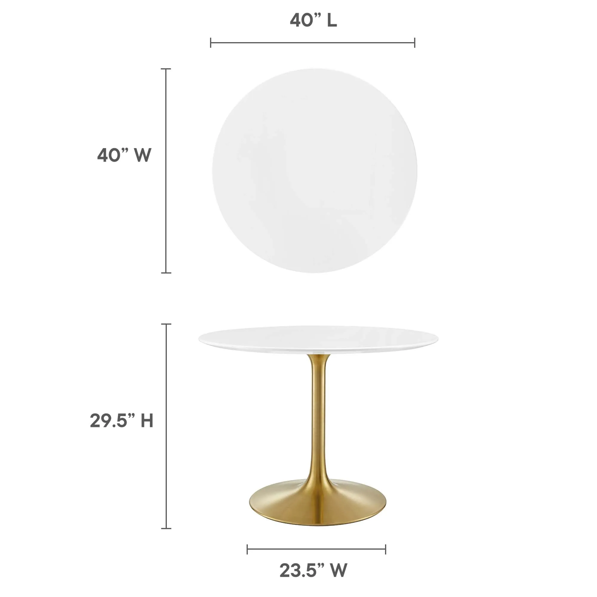 Lippa Round 40" Dining Table by Modway