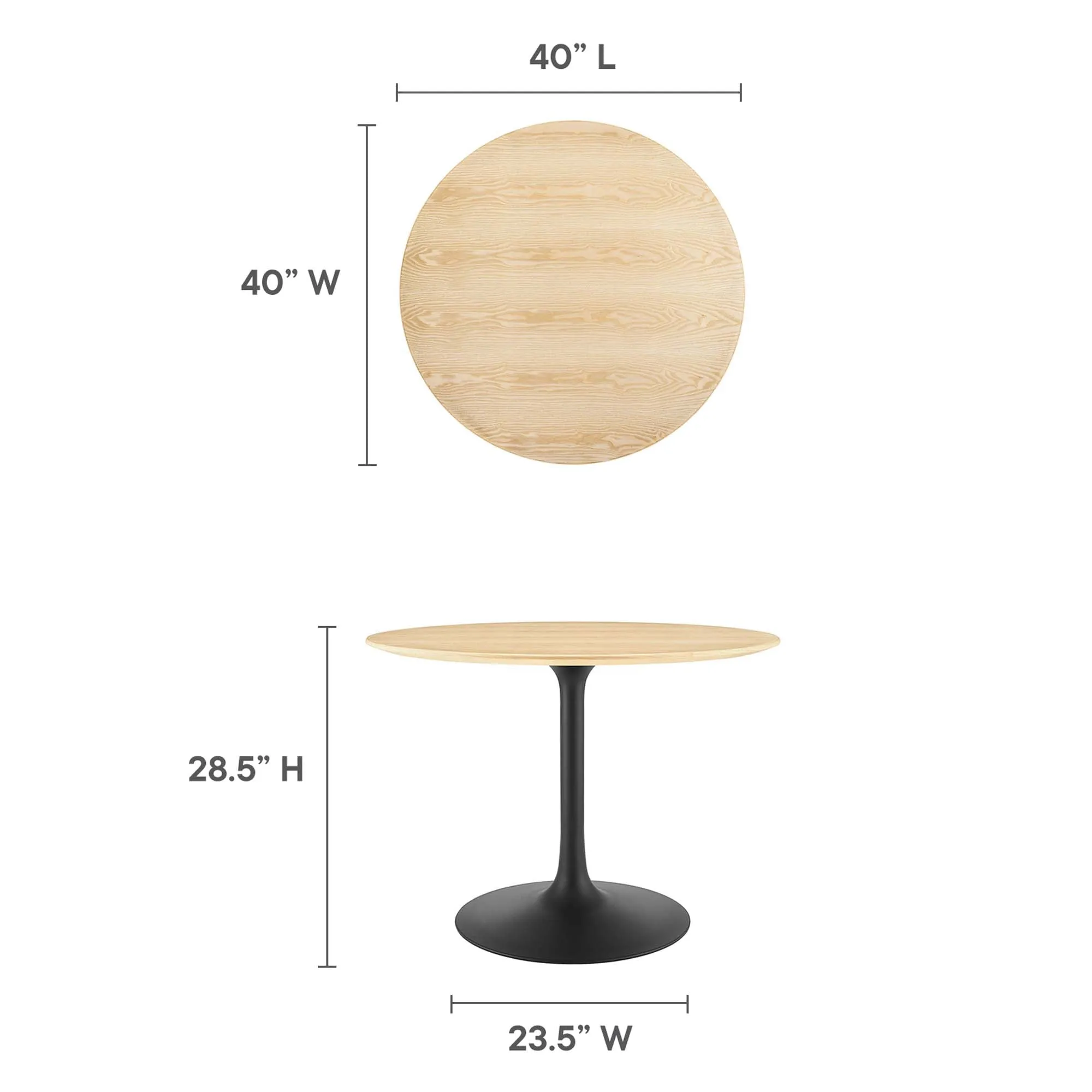 Lippa Round 40" Dining Table by Modway
