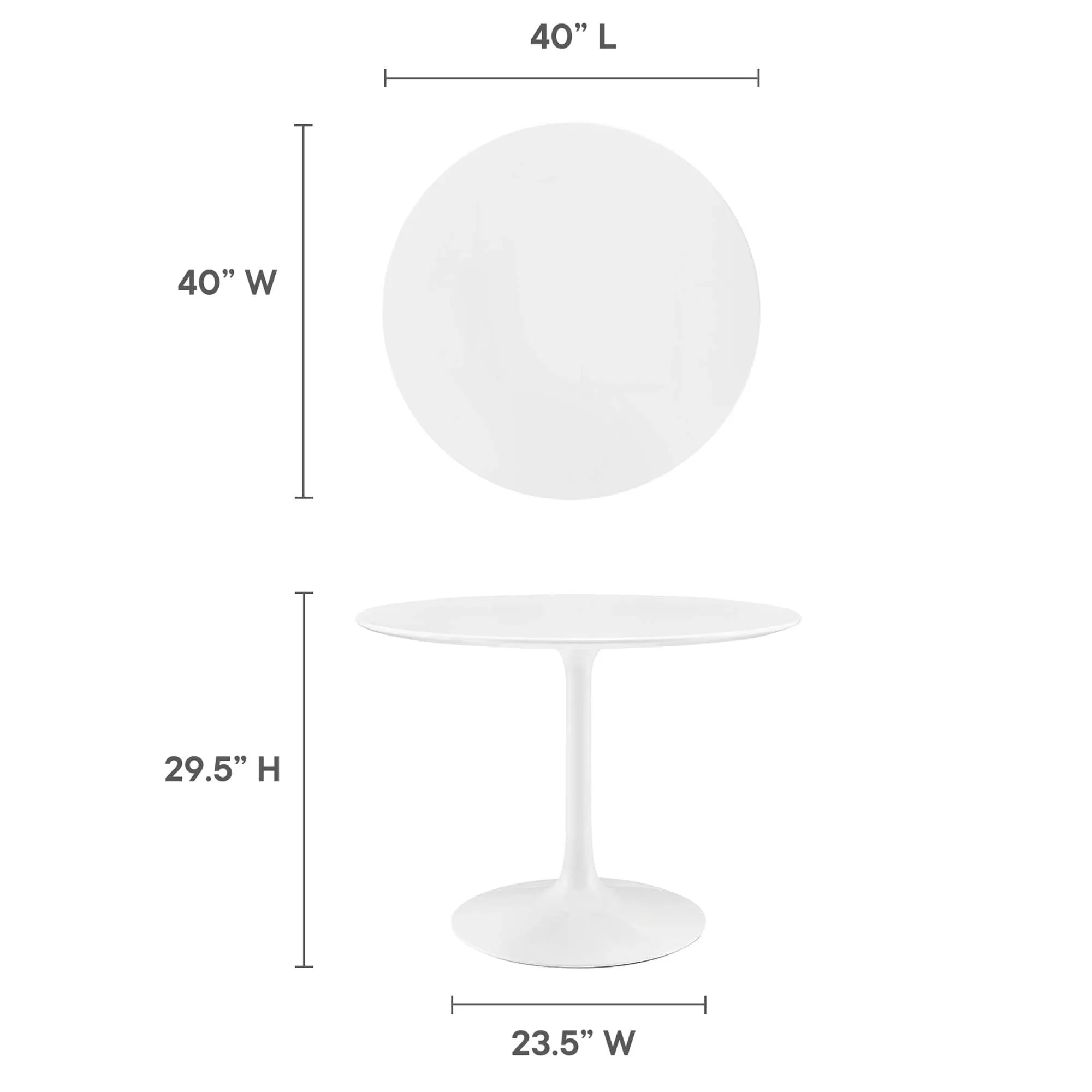 Lippa Round 40" Dining Table by Modway
