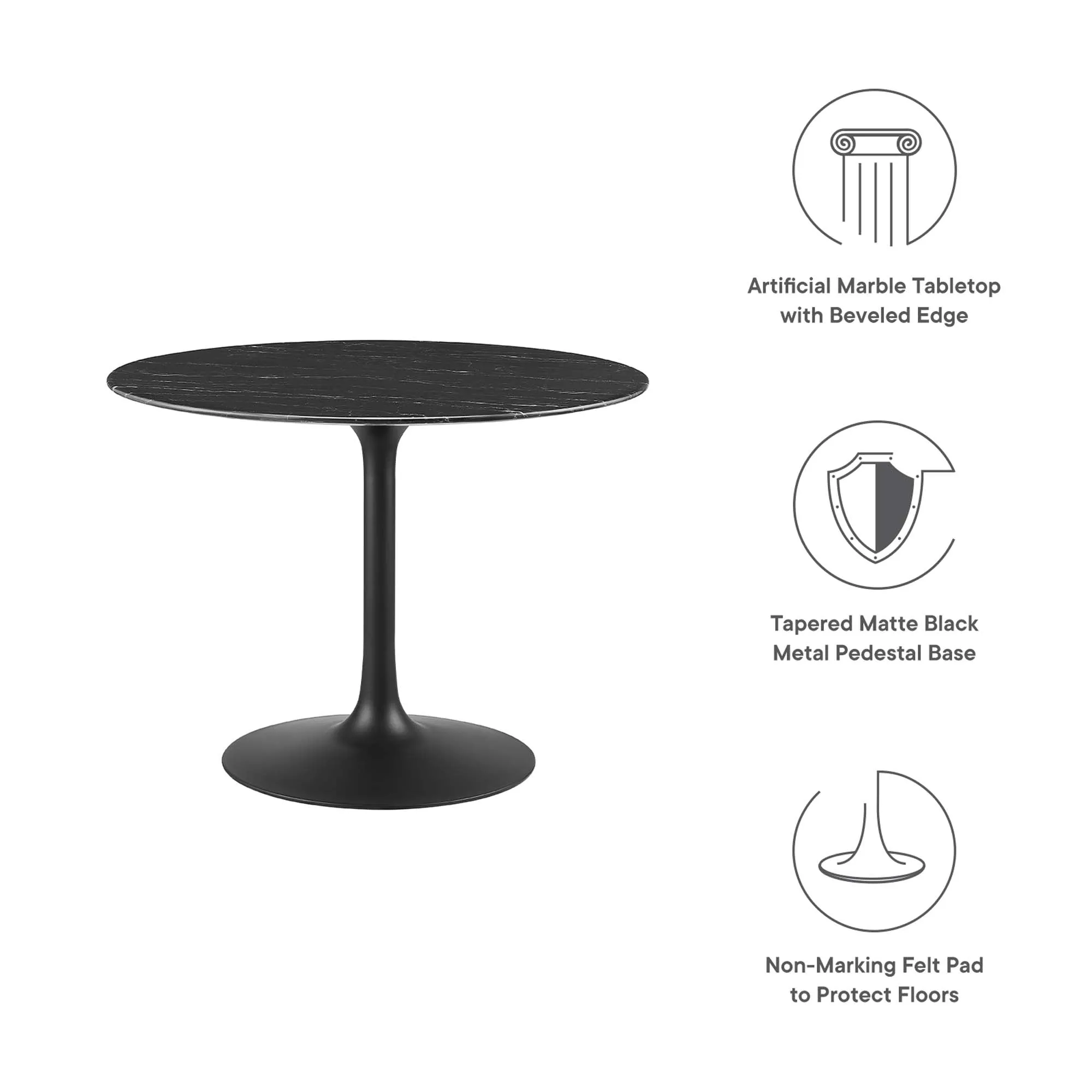 Lippa Round 40" Dining Table by Modway