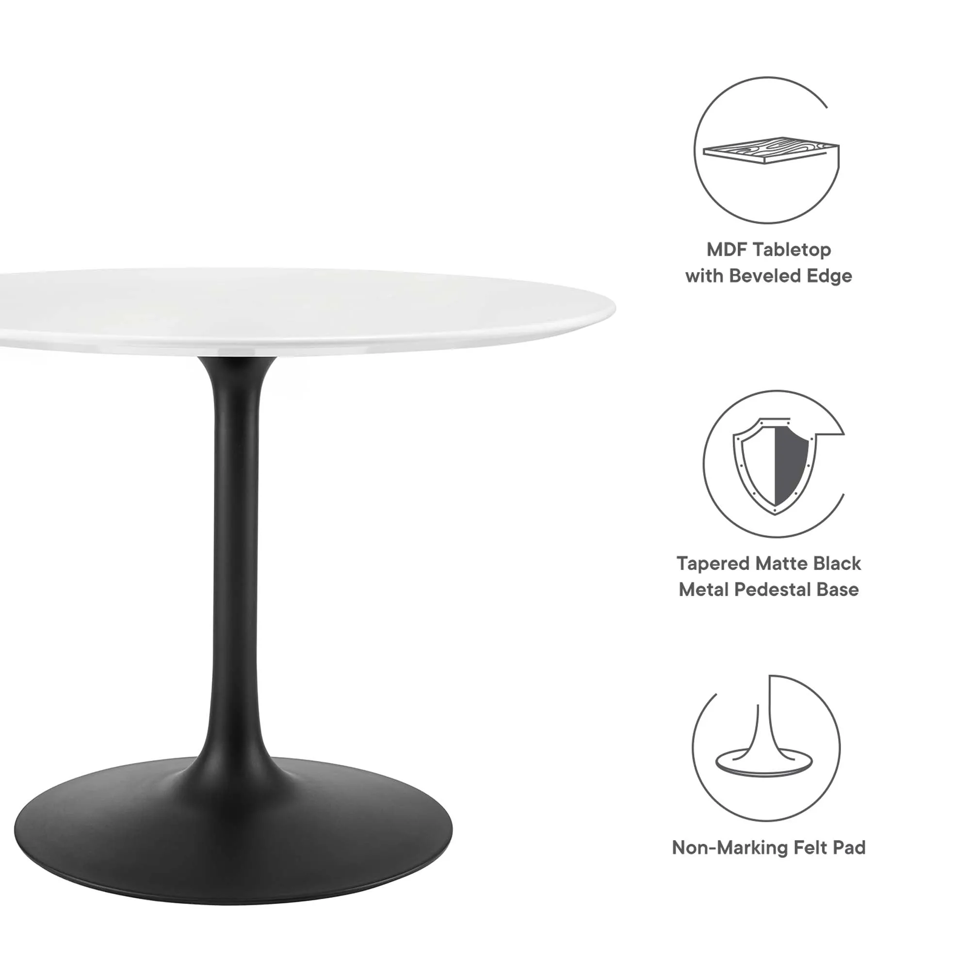 Lippa Round 40" Dining Table by Modway