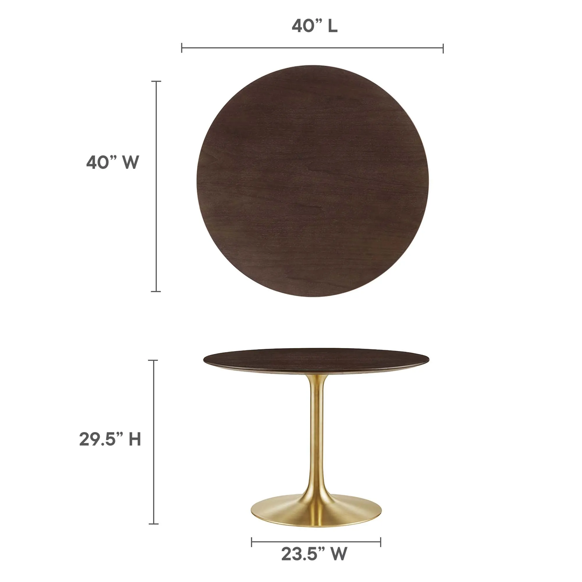 Lippa Round 40" Dining Table by Modway