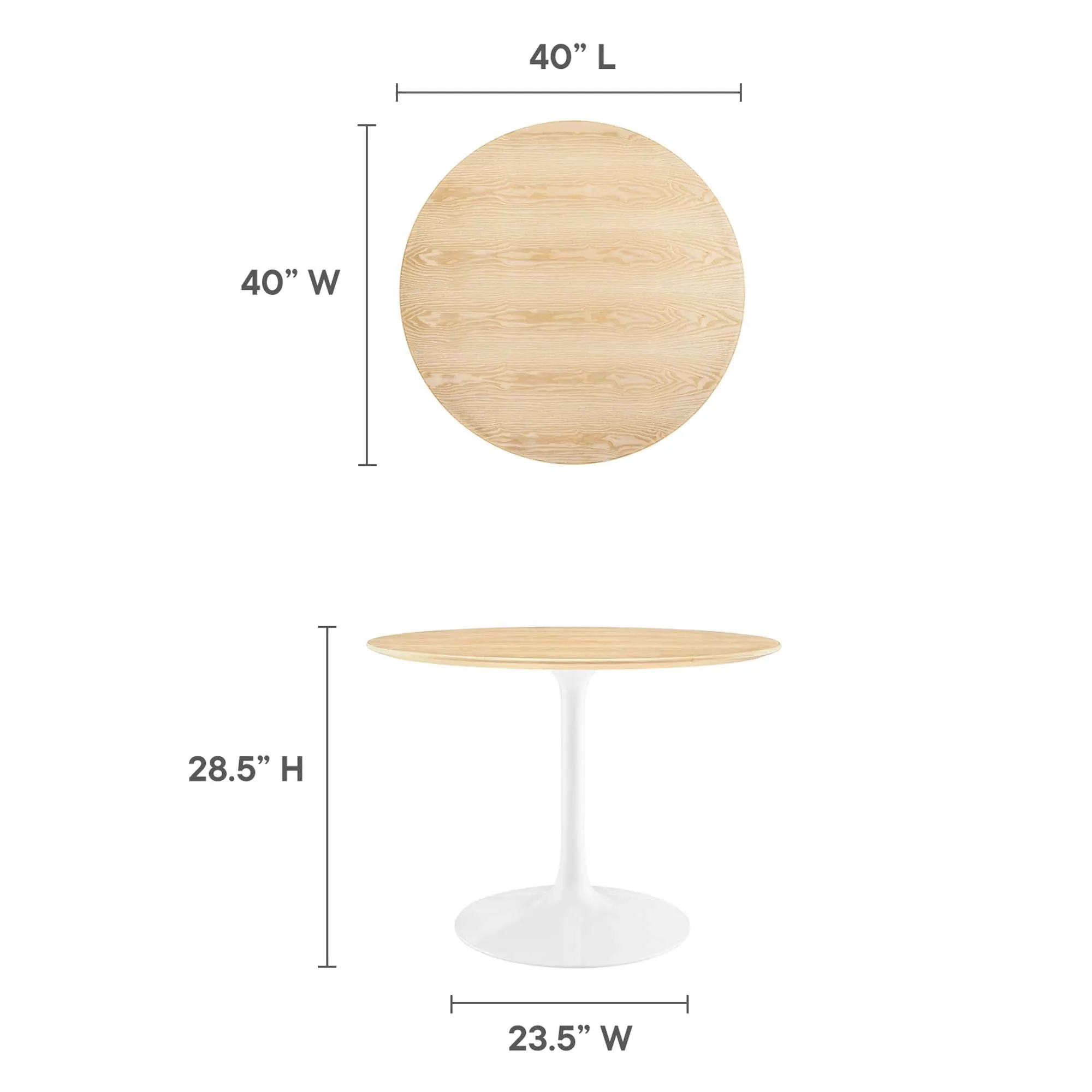 Lippa Round 40" Dining Table by Modway