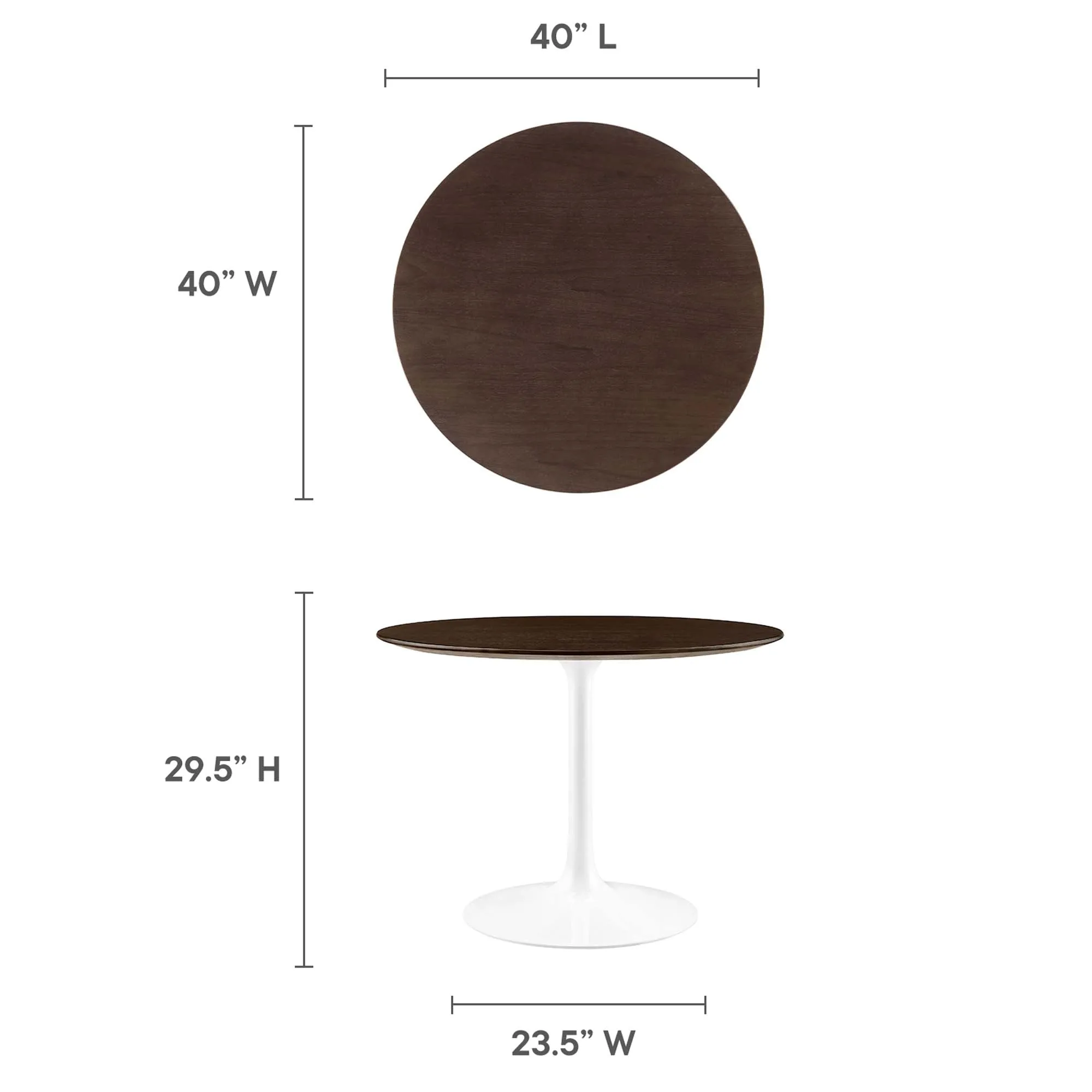 Lippa Round 40" Dining Table by Modway